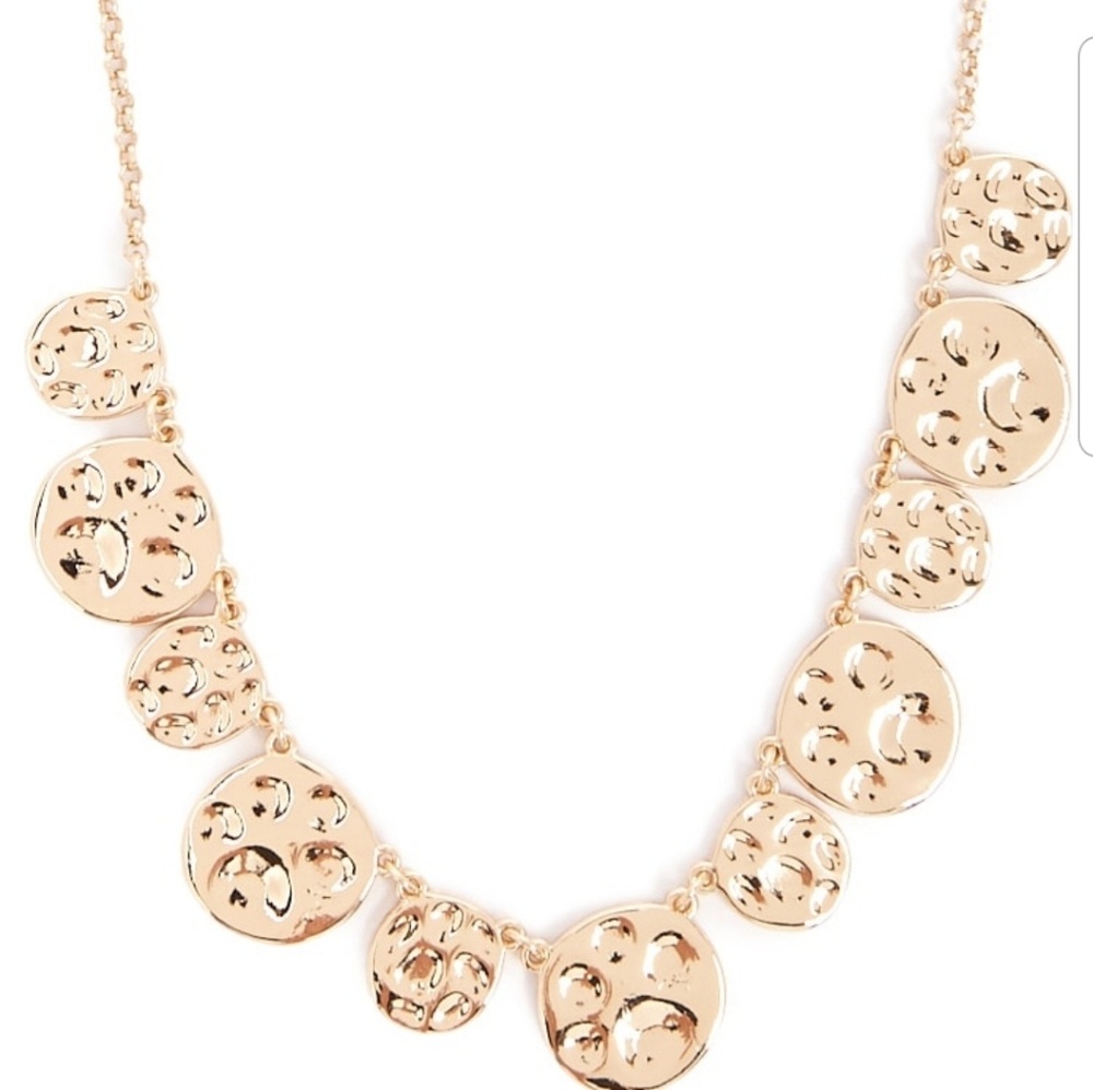 Forever 21 hammered disc pendant